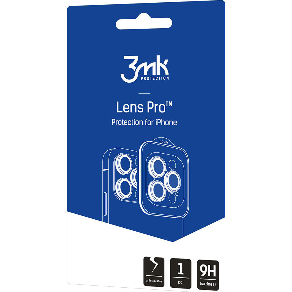 Objektivschutz für iPhone 17, 3mk Lens Protection Pro, Silbern