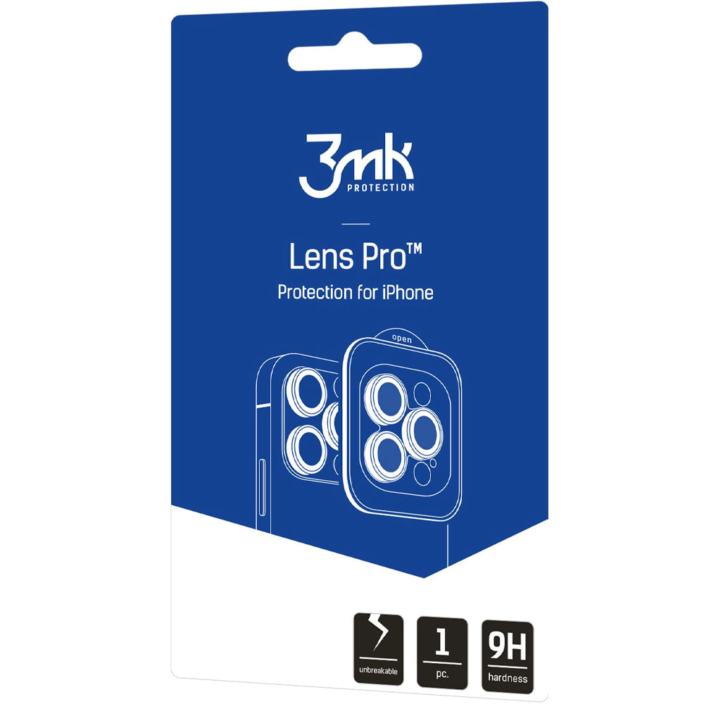 Objektivschutz für iPhone 18 Pro / Max, 3mk Lens Protection Pro, Schwarz (8/8)