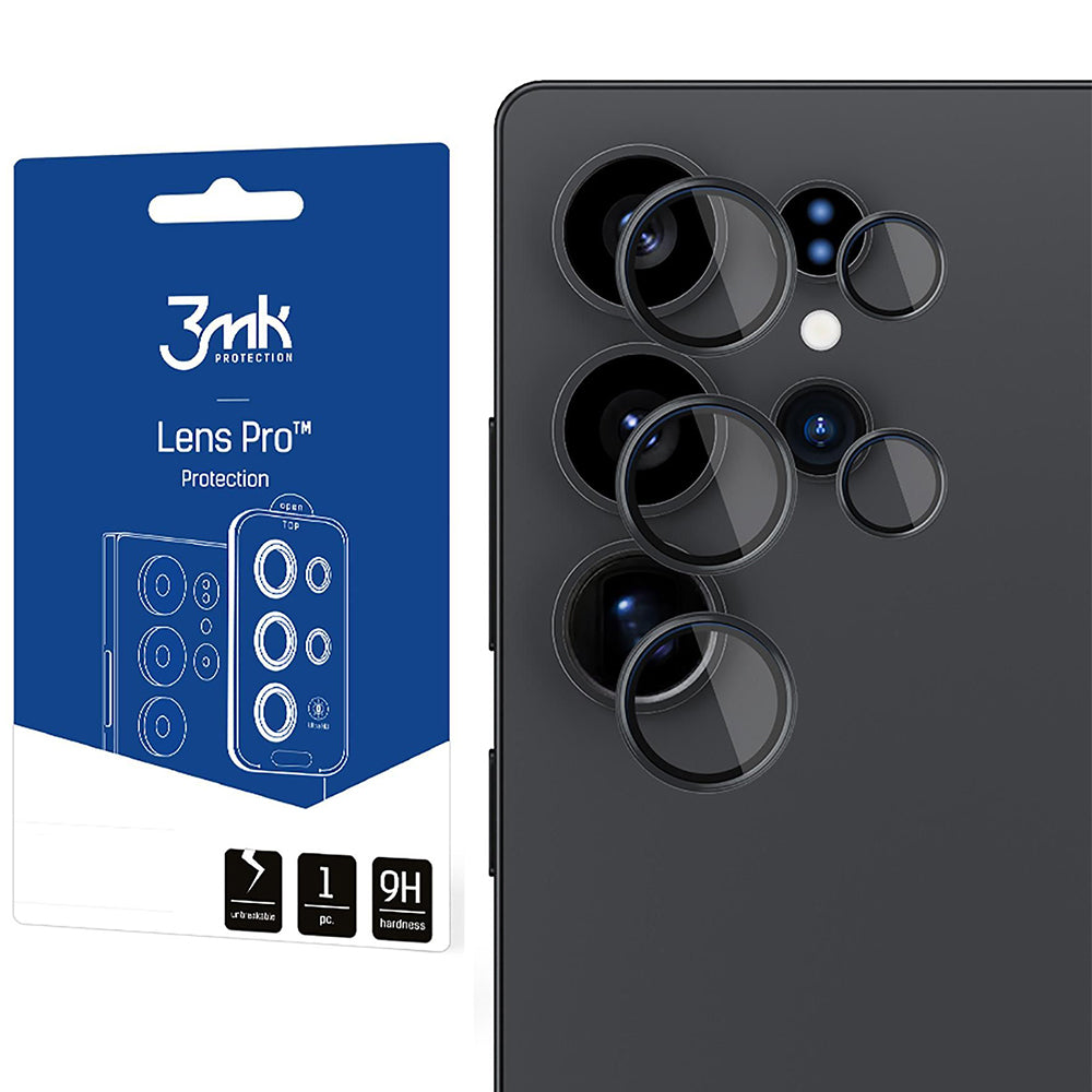 Objektivschutz für Samsung Galaxy S25 Ultra, 3mk Lens Protection Pro, Schwarz