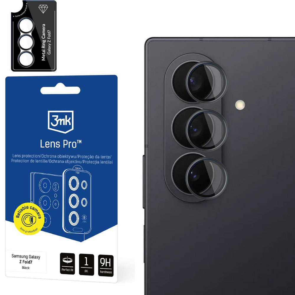 Objektivschutz für Galaxy Z Fold7, 3mk Lens Protection Pro, Schwarz