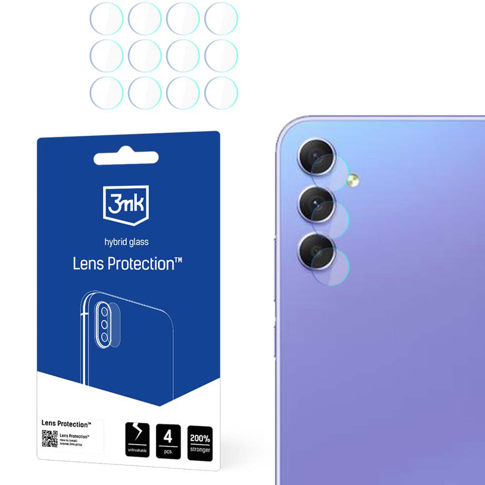 Objektivschutz für Galaxy A35 / A55 5G, 3mk Lens Protection, 4 Sätze