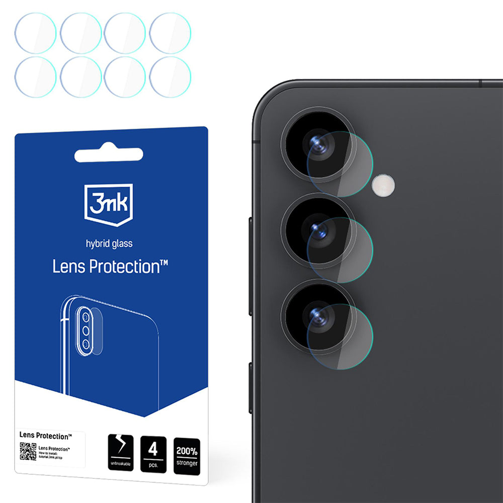 Objektivschutz für Samsung Galaxy S25, 3mk Lens Protection, 4 Sätze