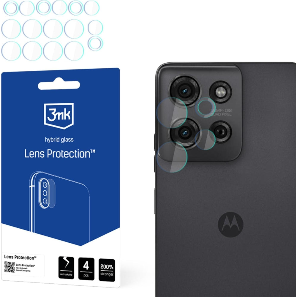 Objektivschutz für Motorola Moto G75, 3mk Lens Protection, 4 Sätze