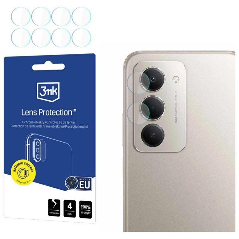 Objektivschutz für Xiaomi Redmi 15 5G / 4G, 3mk Lens Protection, 4 Sätze
