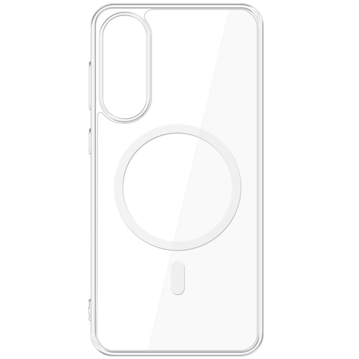 Handyhülle für Galaxy S25 Edge, 3mk MagCase, Transparent und Weiß
