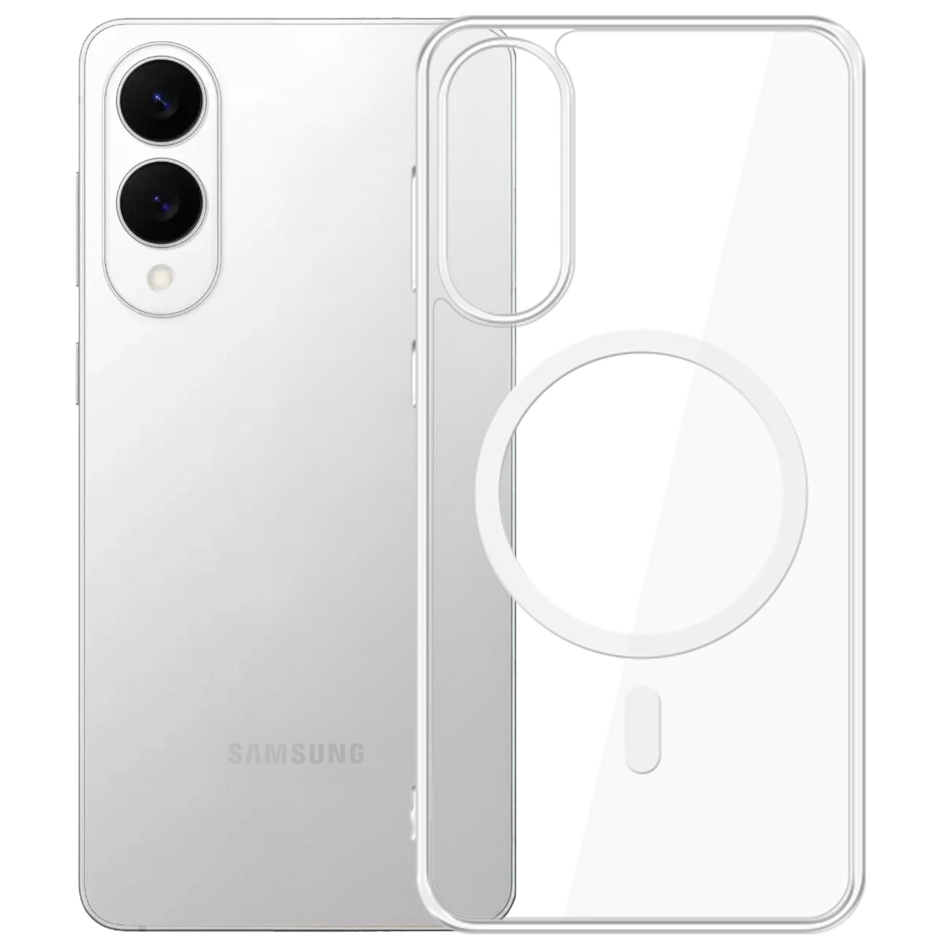 Handyhülle für Galaxy S25 Edge, 3mk MagCase, Transparent und Weiß