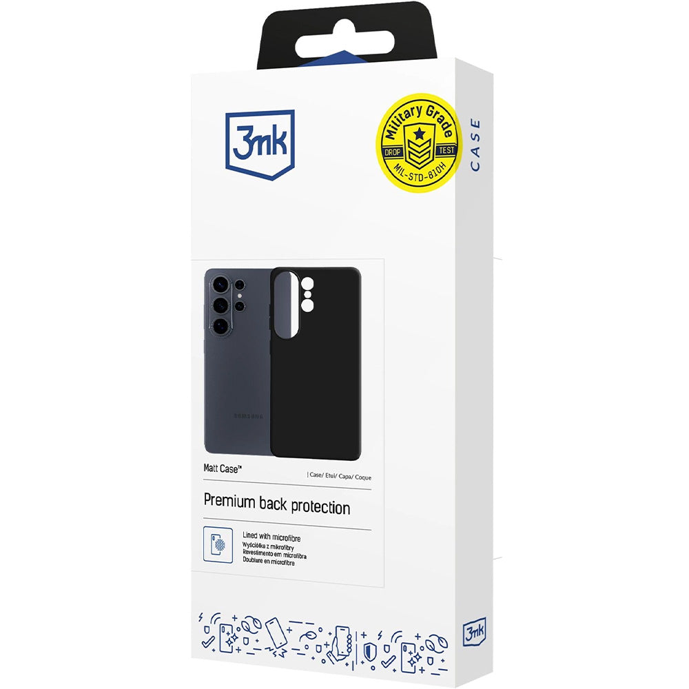 Handyhülle für Galaxy S26 Ultra, 3mk Matt Case, Schwarz
