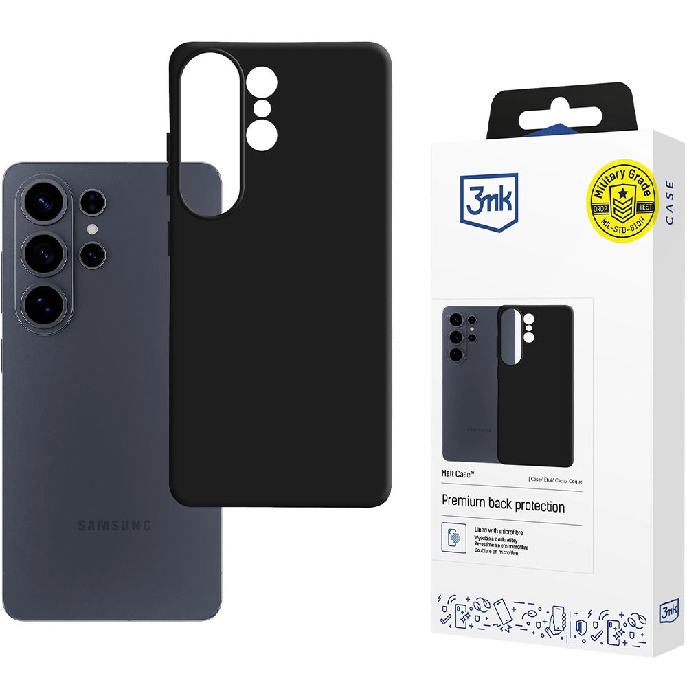 Handyhülle für Galaxy S26 Ultra, 3mk Matt Case, Schwarz