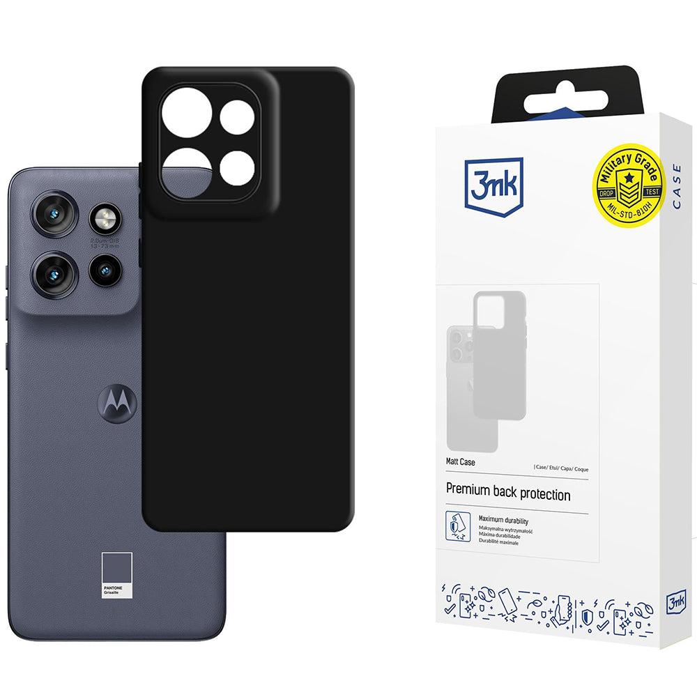 Handyhülle für Motorola Edge 50 Neo, 3mk Matt Case, mattes Schwarz