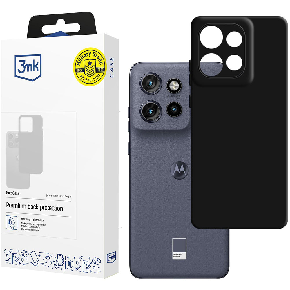 Handyhülle für Motorola Edge 50 Neo, 3mk Matt Case, mattes Schwarz