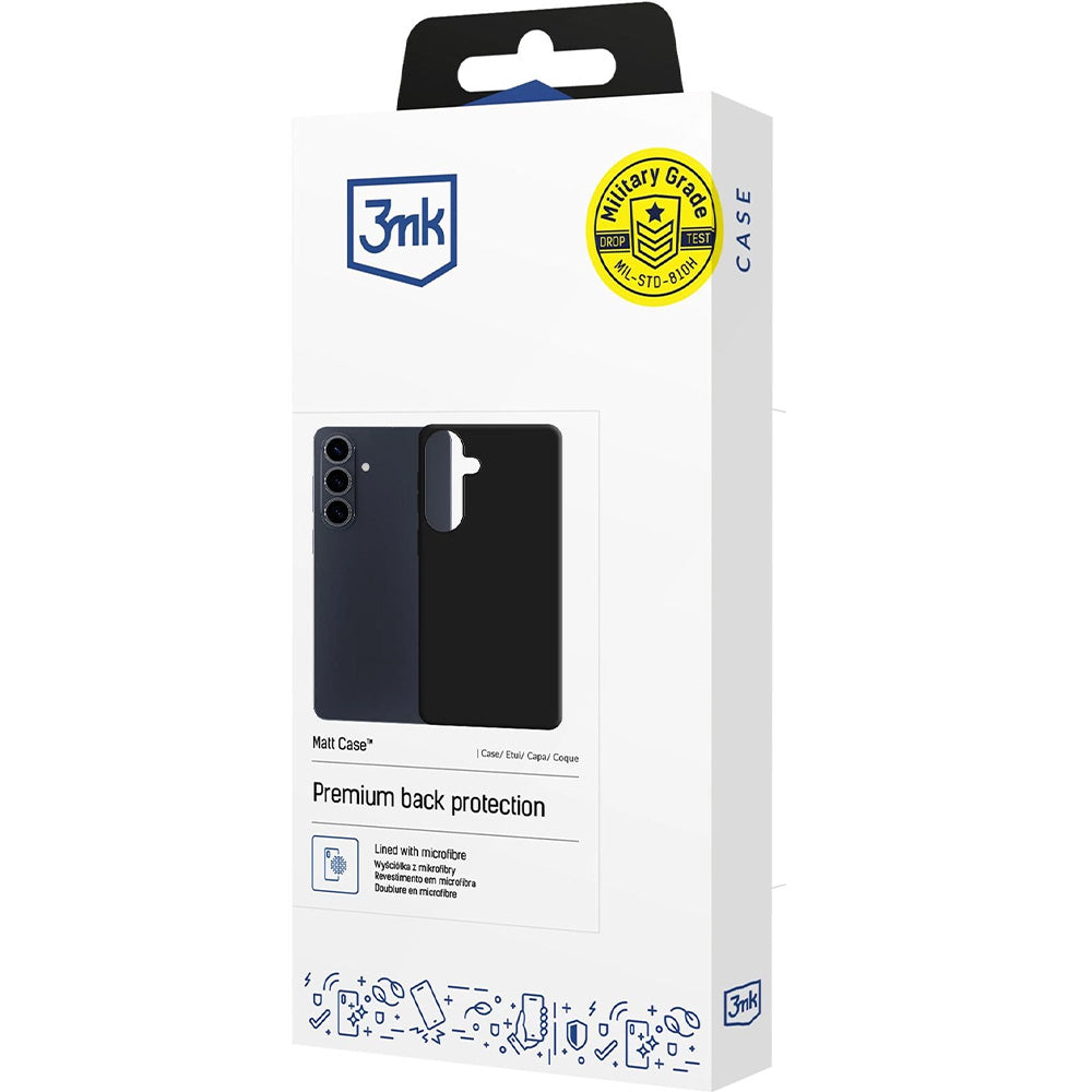 Handyhülle für Galaxy S26 Plus, 3mk Matt Case, Schwarz