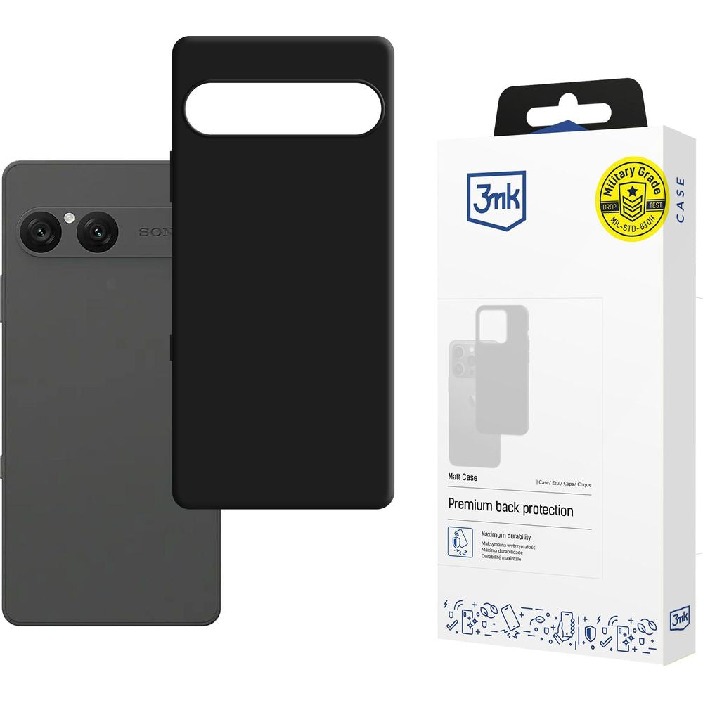 Handyhülle für Sony Xperia 10 VII, 3mk Matt Case, mattes Schwarz