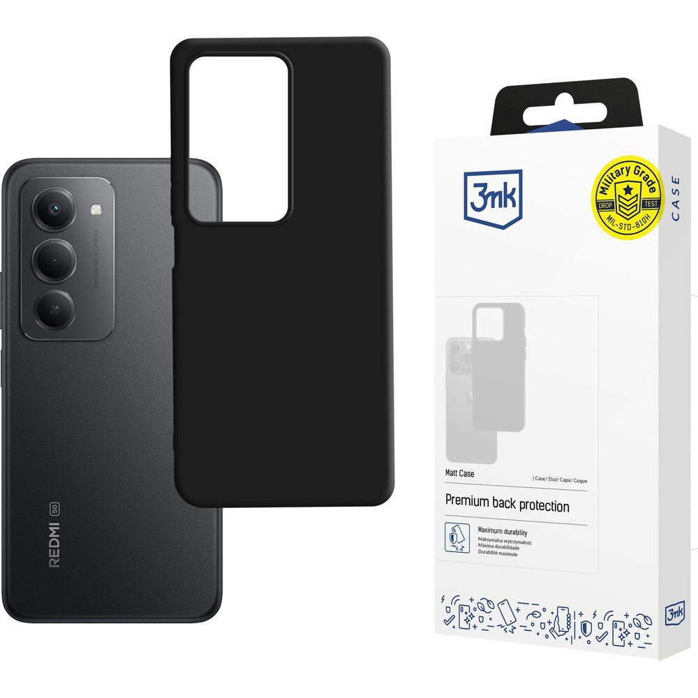 Handyhülle für Xiaomi Redmi 15 5G / 4G, 3mk Matt Case, mattes Schwarz