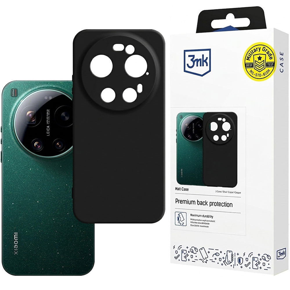 Handyhülle für Xiaomi 17 Ultra, 3mk Matt Case, Schwarz
