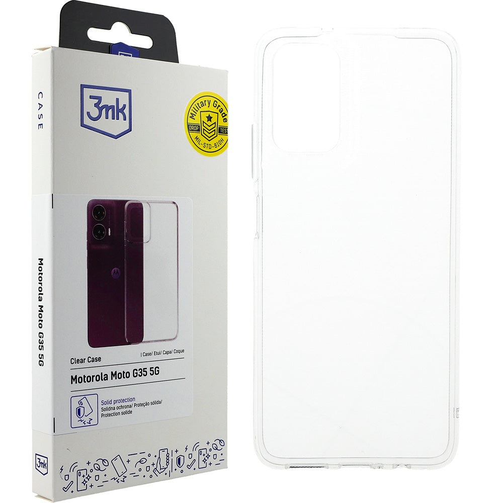 Handyhülle für Motorola Moto G35 5G, 3mk Clear Case, Transparent