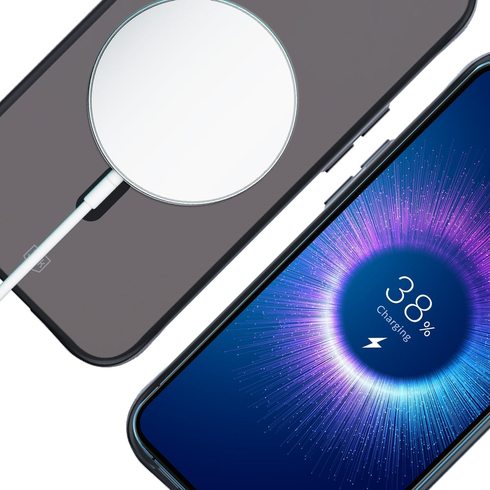Handyhülle für iPhone 16, 3mk Smoke MagCase, Durchscheinend mit schwarzen Rahmen