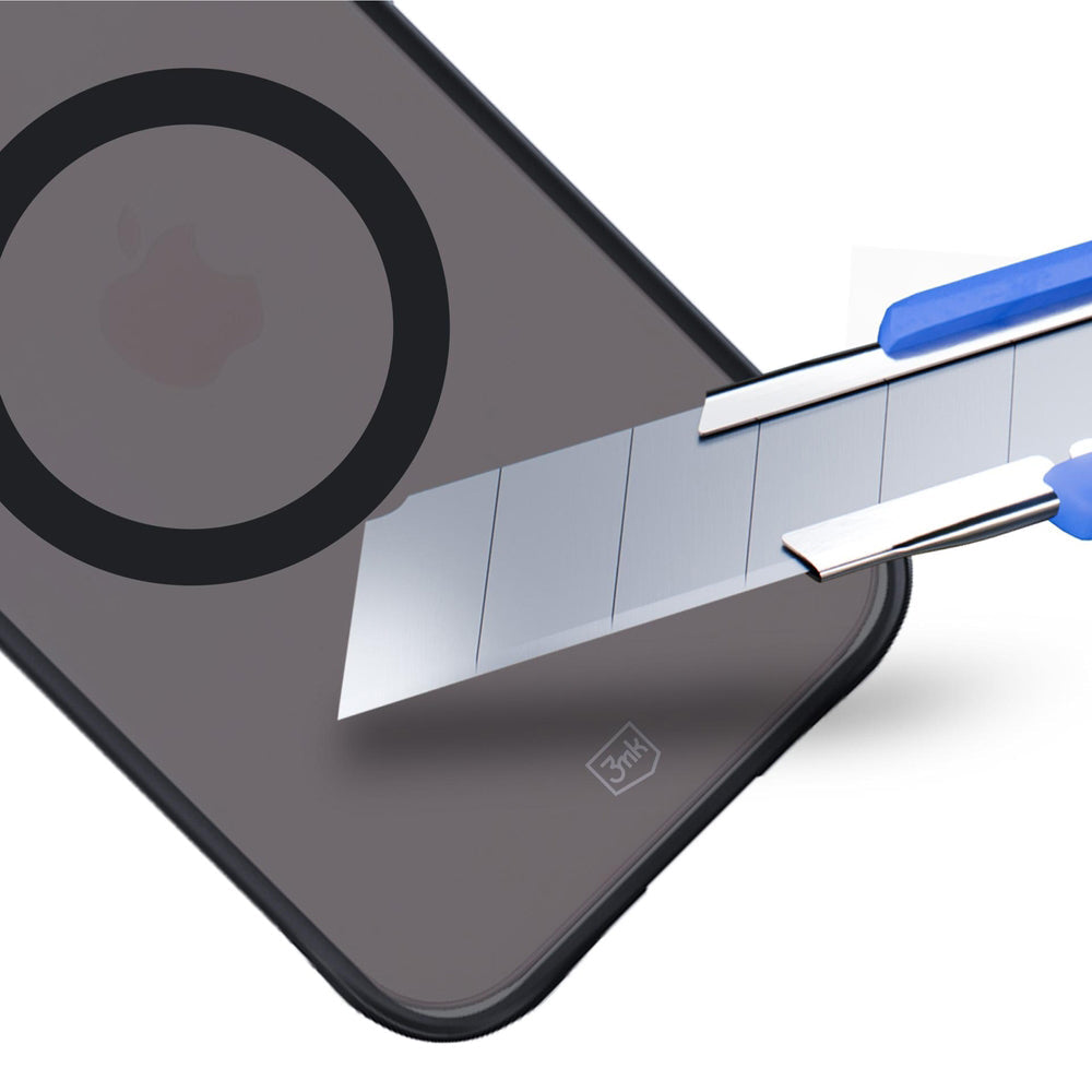 Handyhülle für iPhone 16, 3mk Smoke MagCase, Durchscheinend mit schwarzen Rahmen