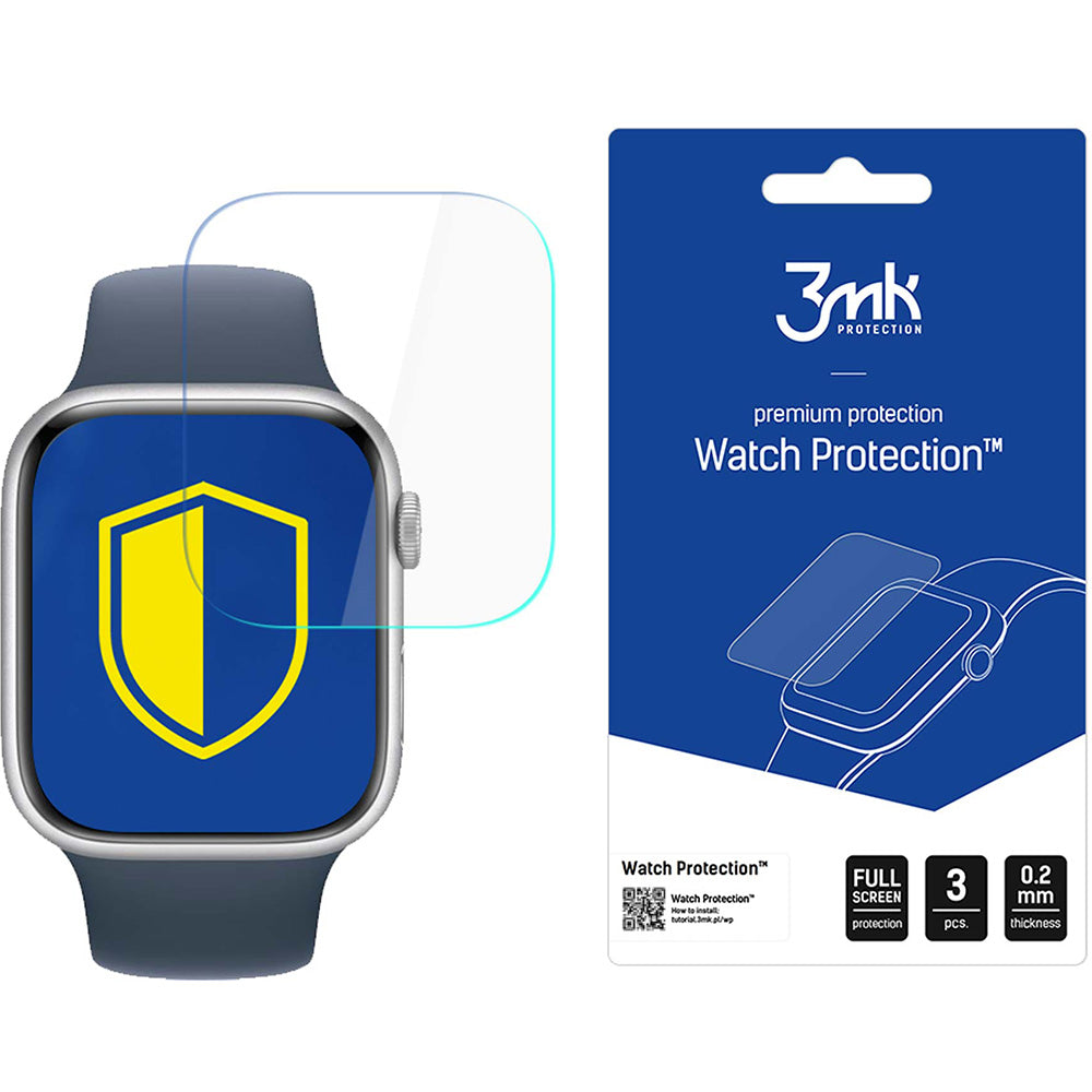 Schutzfolie für Apple Watch 11 / 10 (42 mm), 3mk Watch Protection, 3 Stück