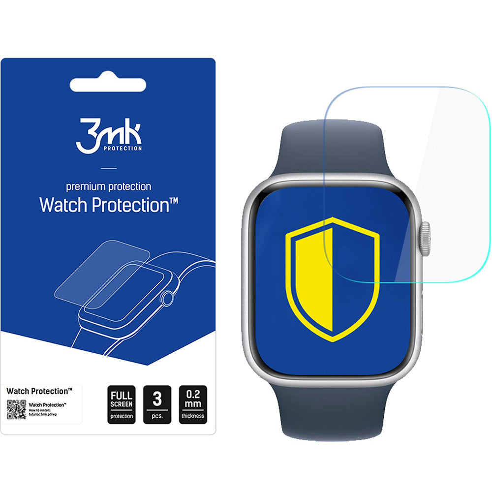 Schutzfolie für Apple Watch 11 / 10 (42 mm), 3mk Watch Protection, 3 Stück