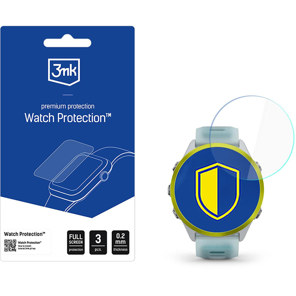 Schutzfolie für Garmin Forerunner 570 47mm, 3mk Watch Protection ARC, 3 Stück
