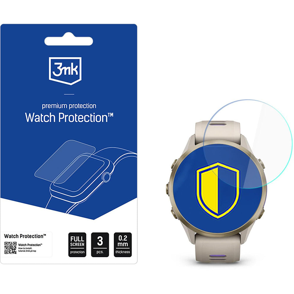 Schutzfolie für Garmin Forerunner 970, 3mk Watch Protection ARC, 3 Stück