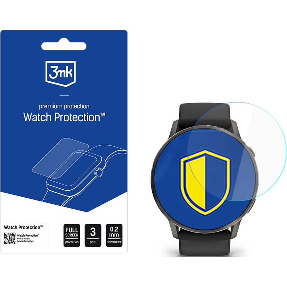 Schutzfolie für Garmin Venu 4 41 mm, 3mk Watch Protection ARC, 3 Stück
