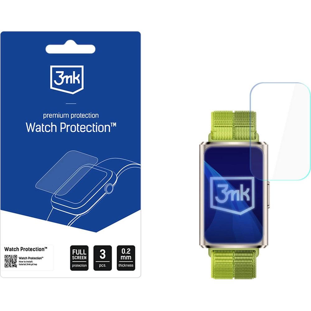 Schutzfolie für Huawei Band 11 Pro, 3mk Watch Protection ARC, 3 Stück