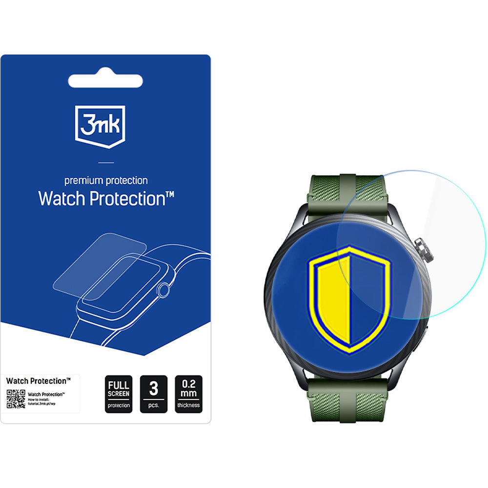 Hybridglas für Xiaomi Watch S5, 3mk Watch Protection, 3 Stück