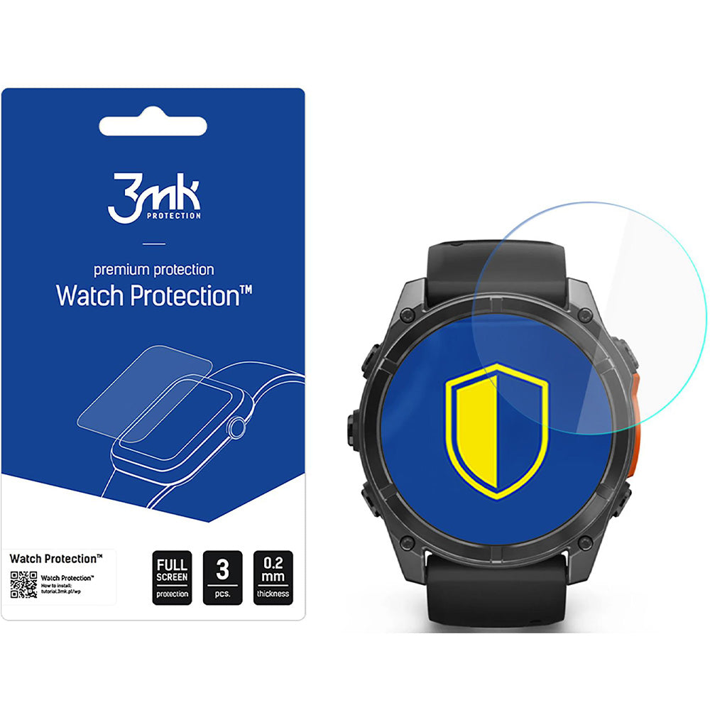 Hybridglas für Garmin Fenix 8 AMOLED 51 mm, 3mk Watch Protection, 3 Stück