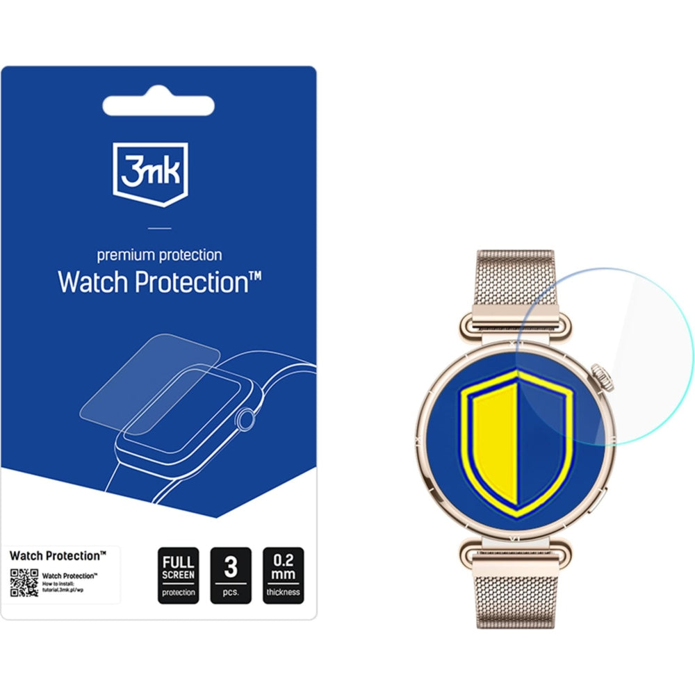 Hybridglas für Huawei Watch GT6 41mm, 3mk Watch Protection, 3 Stück
