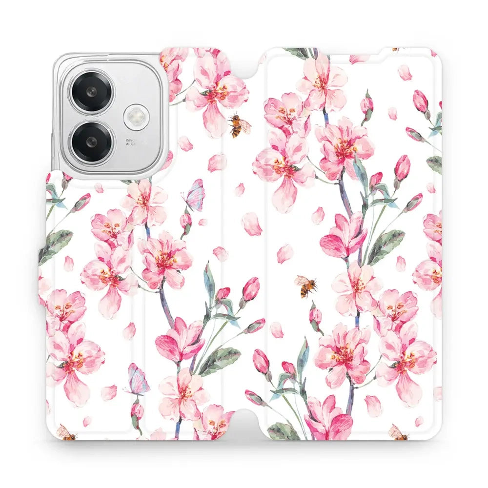 Handyhlle mit klappe fr Oppo A40, Mobiwear Book, Rosa Frhling