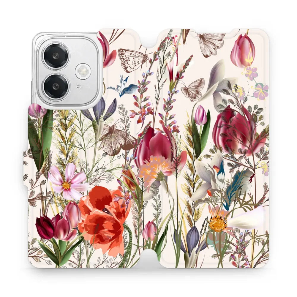 Handyhülle mit klappe für Oppo A40M, Mobiwear Book, Blumenstrauß