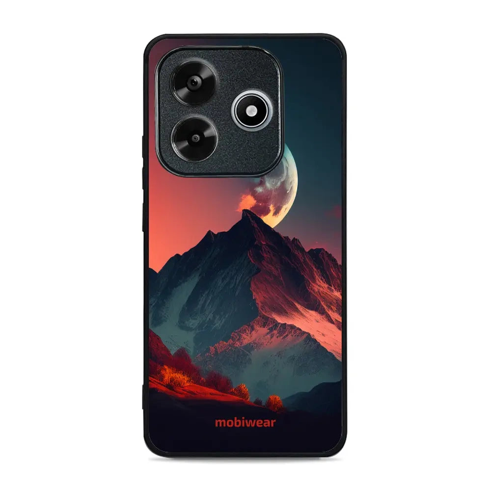 Handyhülle für Xiaomi Redmi Note 14 5G, Mobiwear Glossy Case, Gebirgsdämmerung