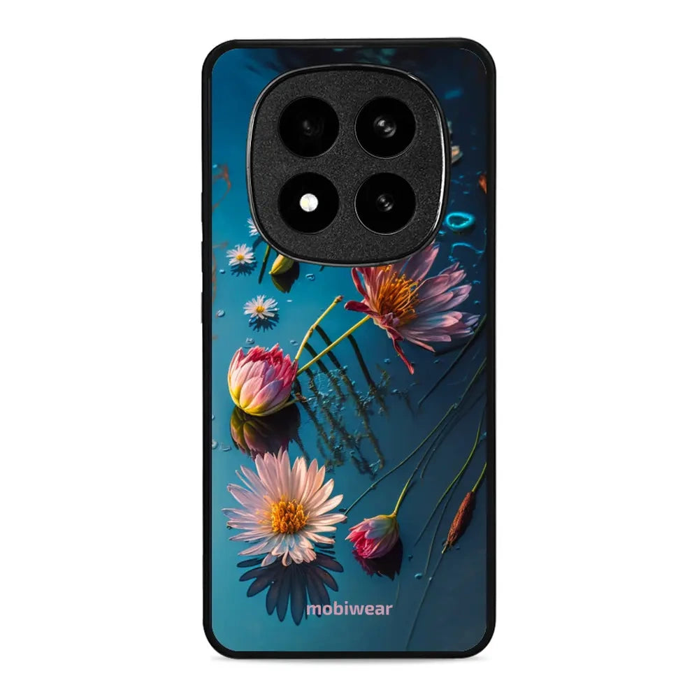 Handyhülle für Xiaomi Redmi Note 14 Pro Plus 5G, Mobiwear Glossy Case, Blau-Blumig