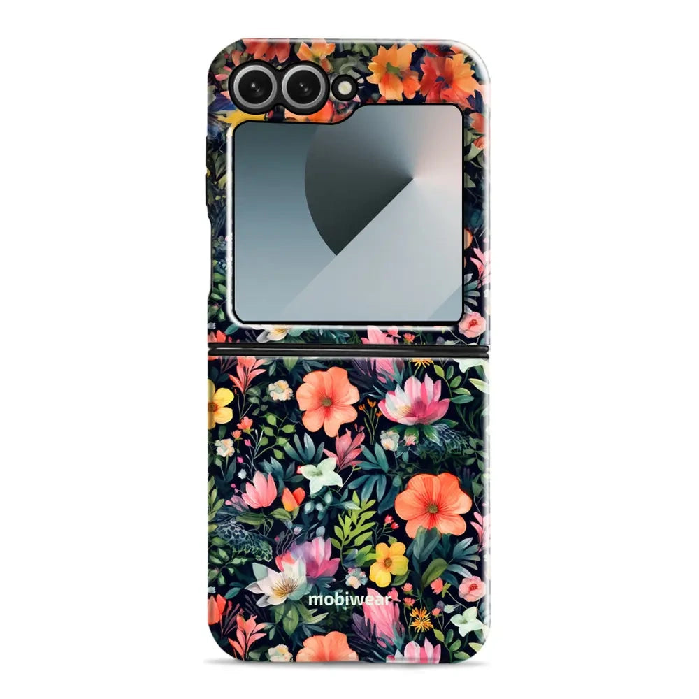 Handyhülle für Galaxy Z Flip7 FE / Z Flip6, Mobiwear Elite Pro, Bunt-Blumig