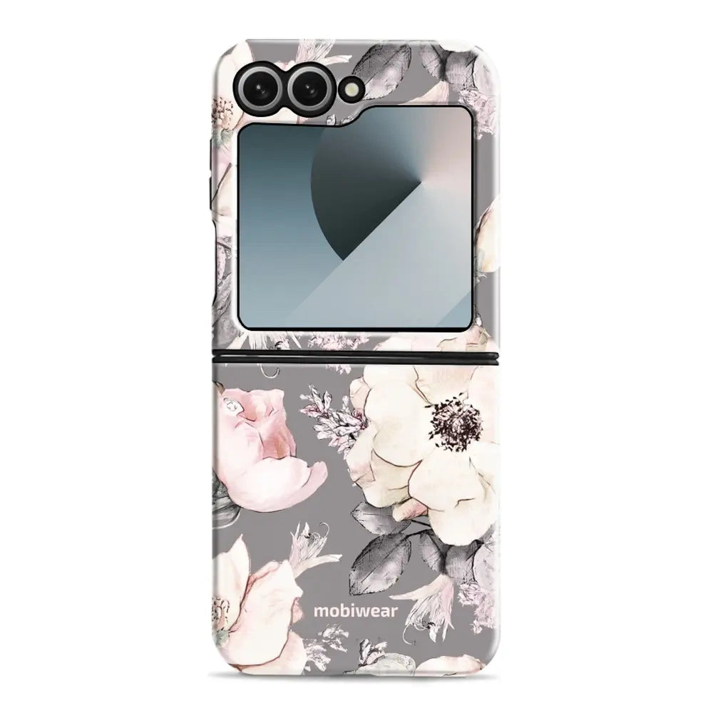 Handyhülle für Galaxy Z Flip7 FE / Z Flip6, Mobiwear Elite Pro, Rosa-Blumig