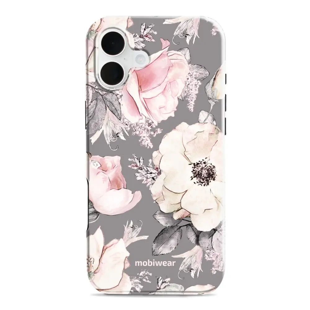 Handyhülle für iPhone 16 Plus, Mobiwear Elite Pro, Rosa-Blumig