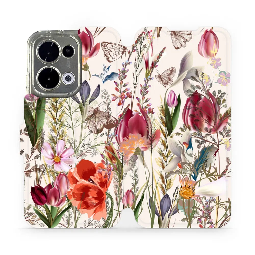 Handyhülle mit klappe für Oppo Reno13, Mobiwear Book, Blumenstrauß