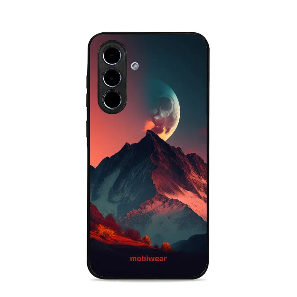 Handyhülle für Galaxy A56 5G, Mobiwear Glossy Case, Gebirgsdämmerung