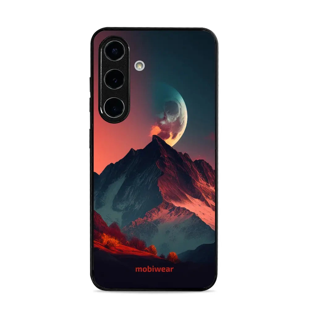 Handyhülle für Galaxy S25, Mobiwear Glossy Case, Gebirgsdämmerung