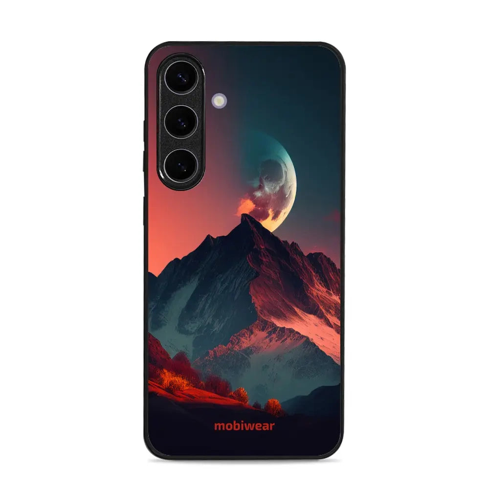 Handyhülle für Galaxy S25 Plus, Mobiwear Glossy Case, Gebirgsdämmerung