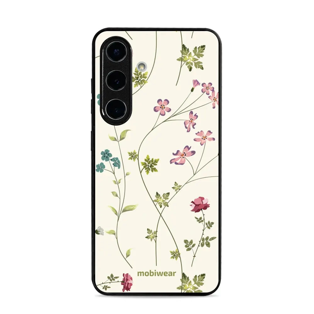 Handyhülle für Galaxy S25, Mobiwear Glossy Case, Idyllische Blüte