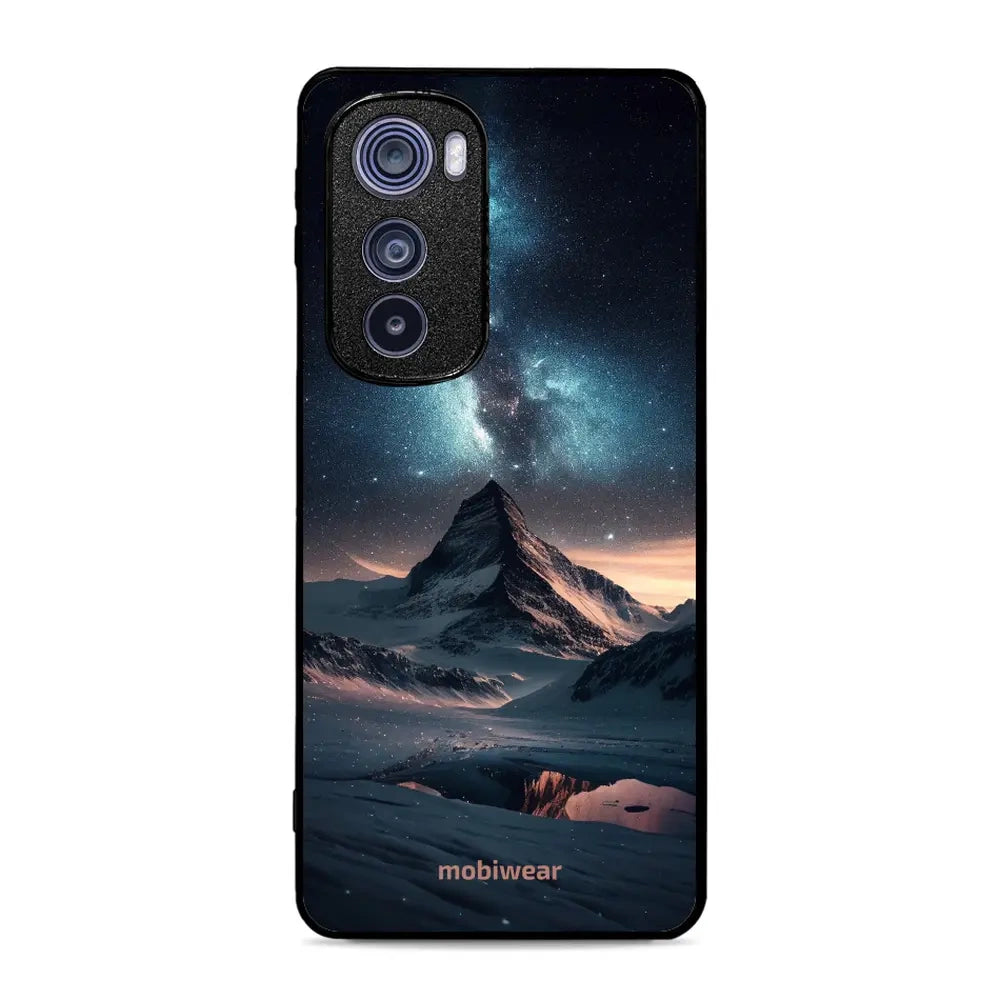 Handyhülle für Motorola Edge 30, Mobiwear Glossy Case, Nachtberg