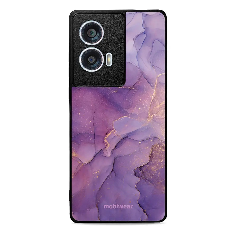 Handyhülle für Motorola Edge 50 Fusion, Mobiwear Glossy Case, Violett
