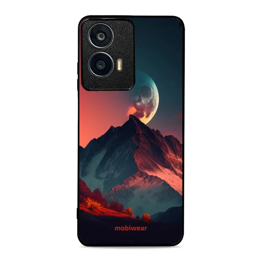 Handyhülle für Motorola Moto G24, Mobiwear Glossy Case, Gebirgsdämmerung