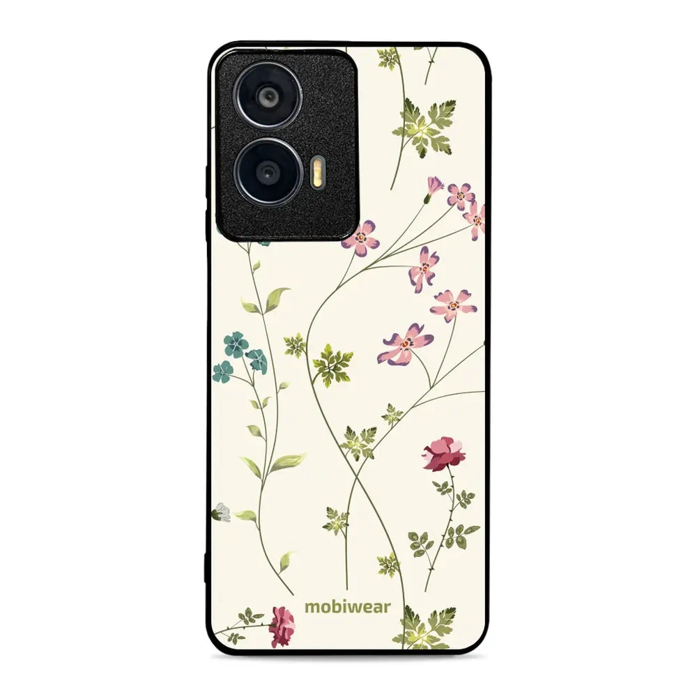 Handyhülle für Motorola Moto G24, Mobiwear Glossy Case, Idyllische Blüte