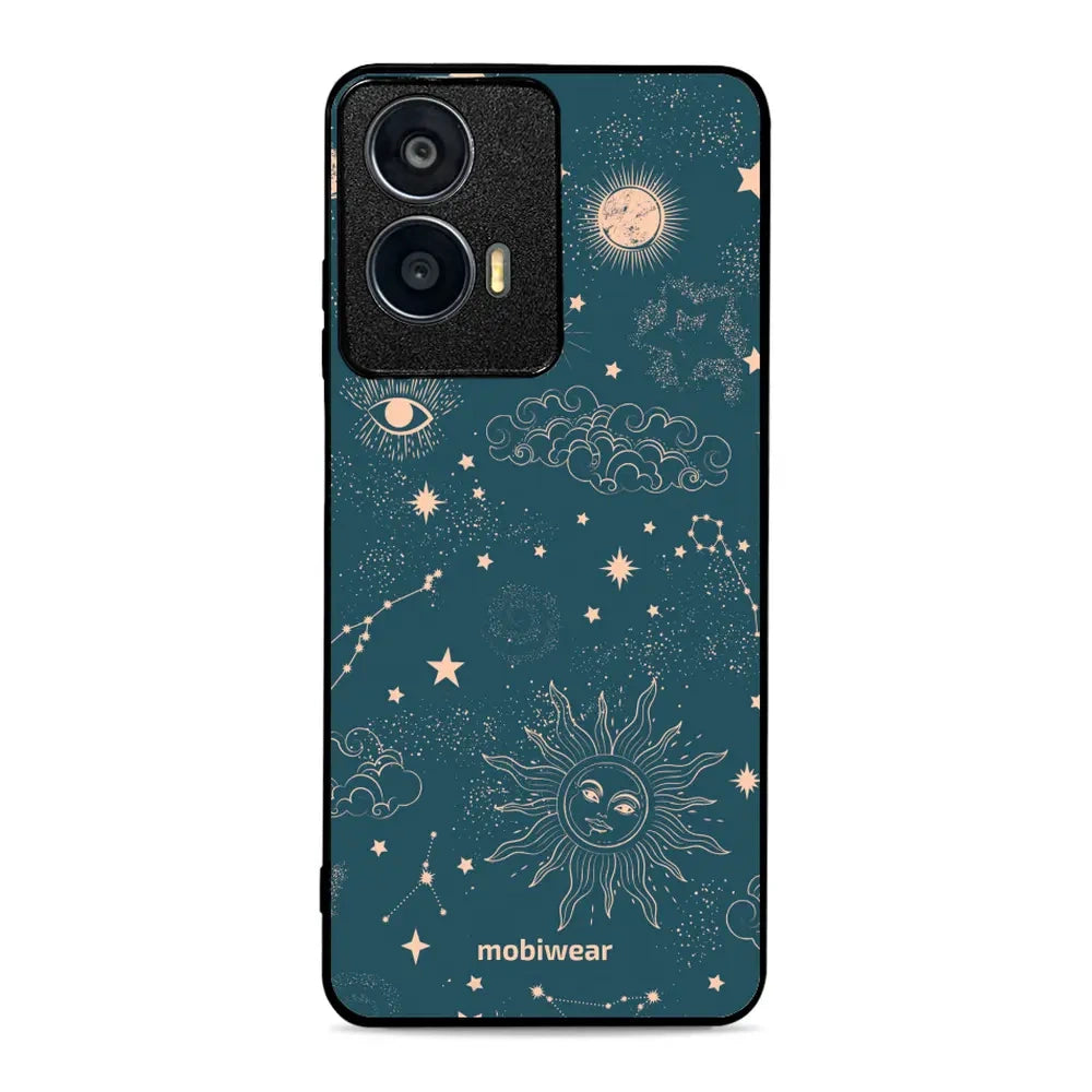 Handyhülle für Motorola Moto G24, Mobiwear Glossy Case, Astraler Staub