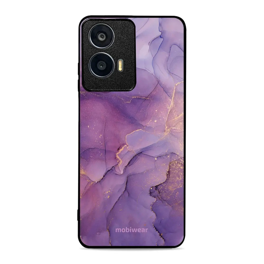 Handyhülle für Motorola Moto G04, Mobiwear Glossy Case, Violett