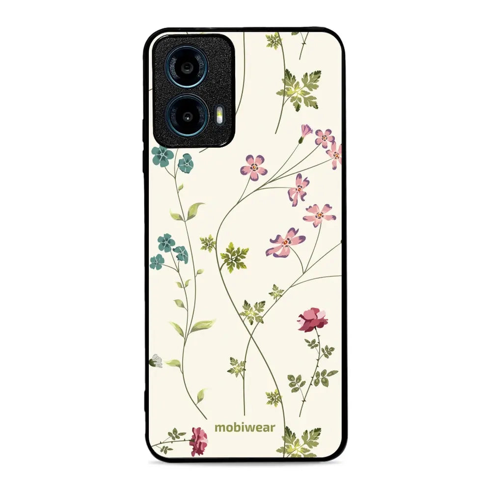 Handyhülle für Motorola Moto G34 5G, Mobiwear Glossy Case, Idyllische Blüte