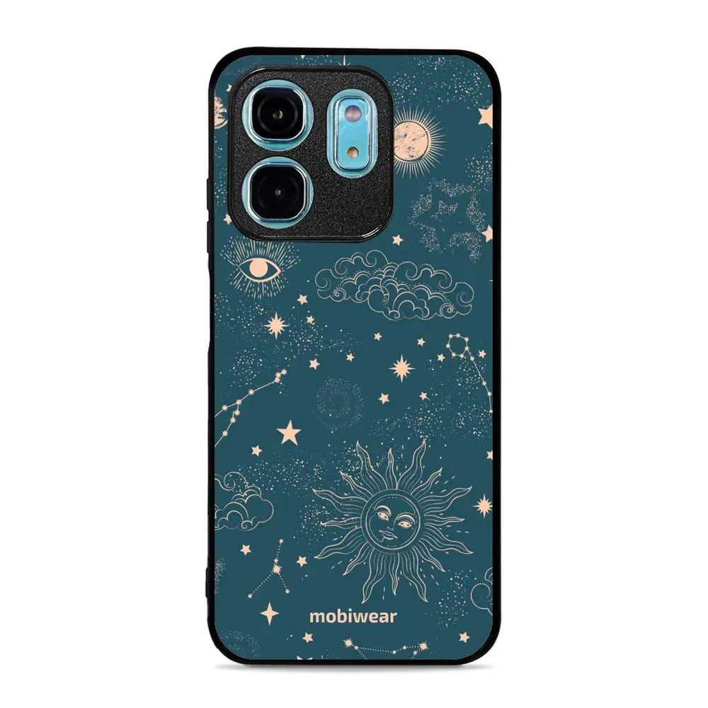 Handyhülle für Infinix Hot 50i, Mobiwear Glossy Case, Astraler Staub